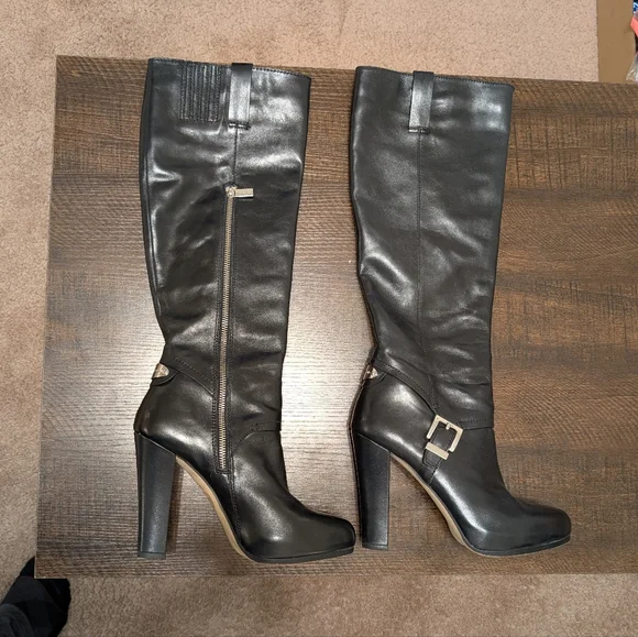 Michael Kors Black Heeled Boots - Picture 2 of 9